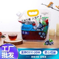 藍莓酒*4袋裝大包裝水果酒甜酒女士果酒聚餐聚會酒廠家直發(fā)